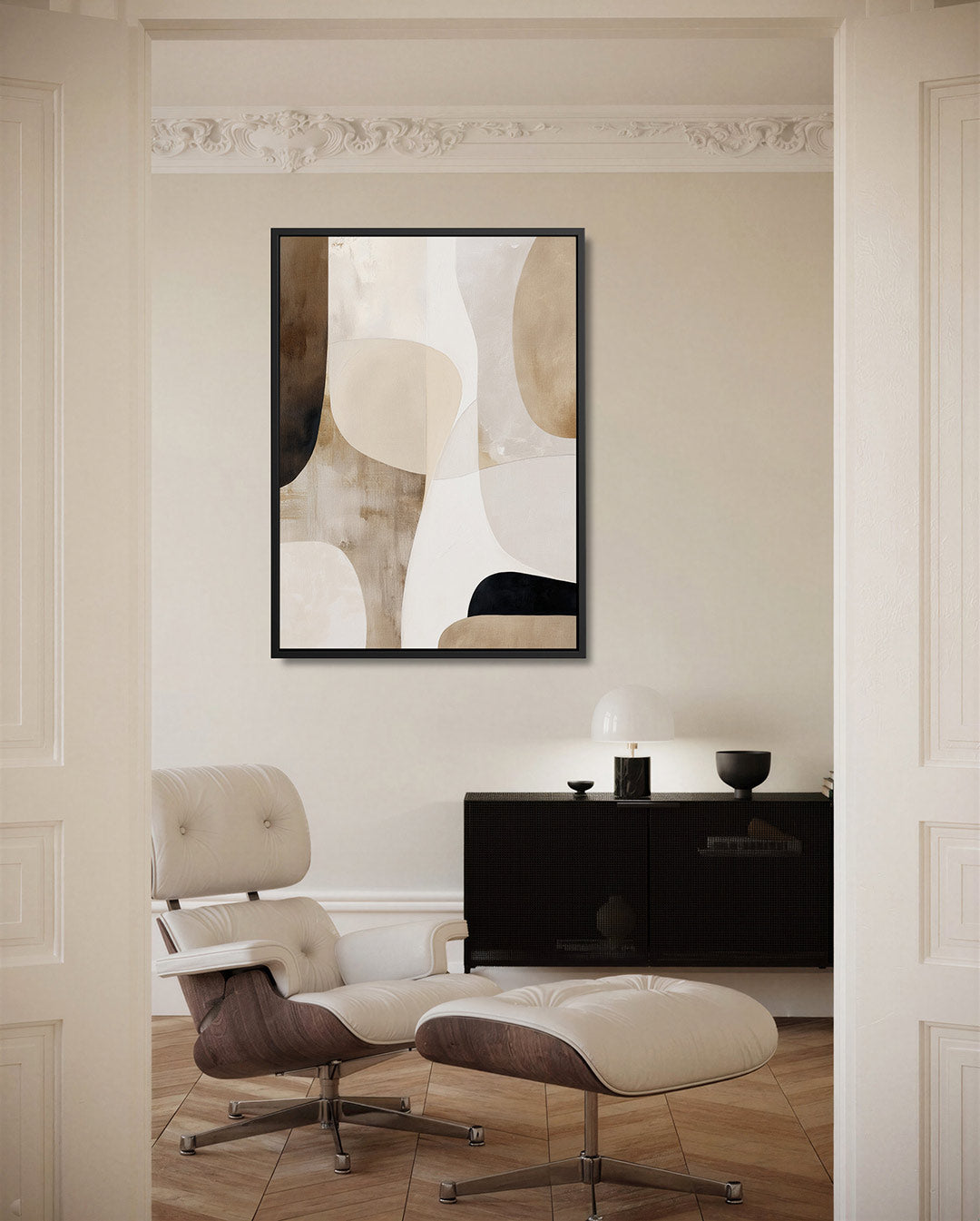 Organische vormen compositie – moderne staande wandkunst