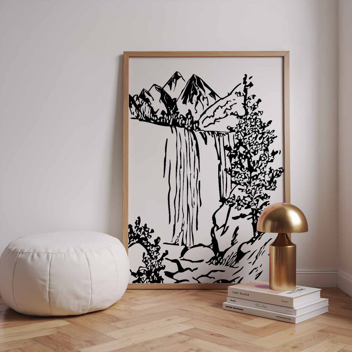 Natuurlijke Sereniteit – zomerse wandkunst als portret poster