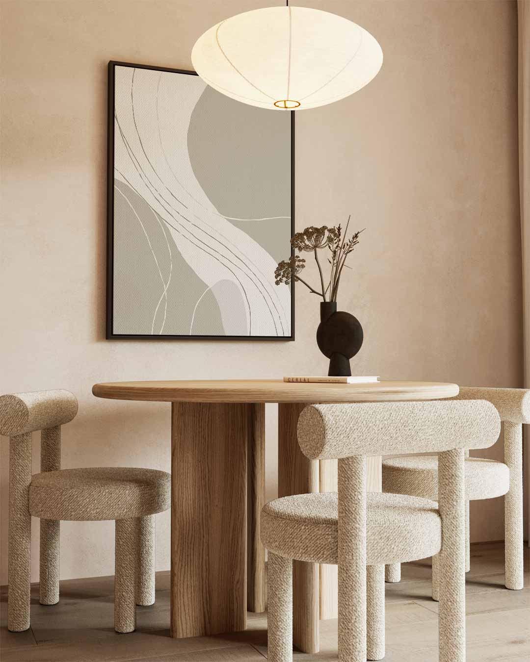 Vleugen van Elegantie – kunstwerk met zwarte baklijst