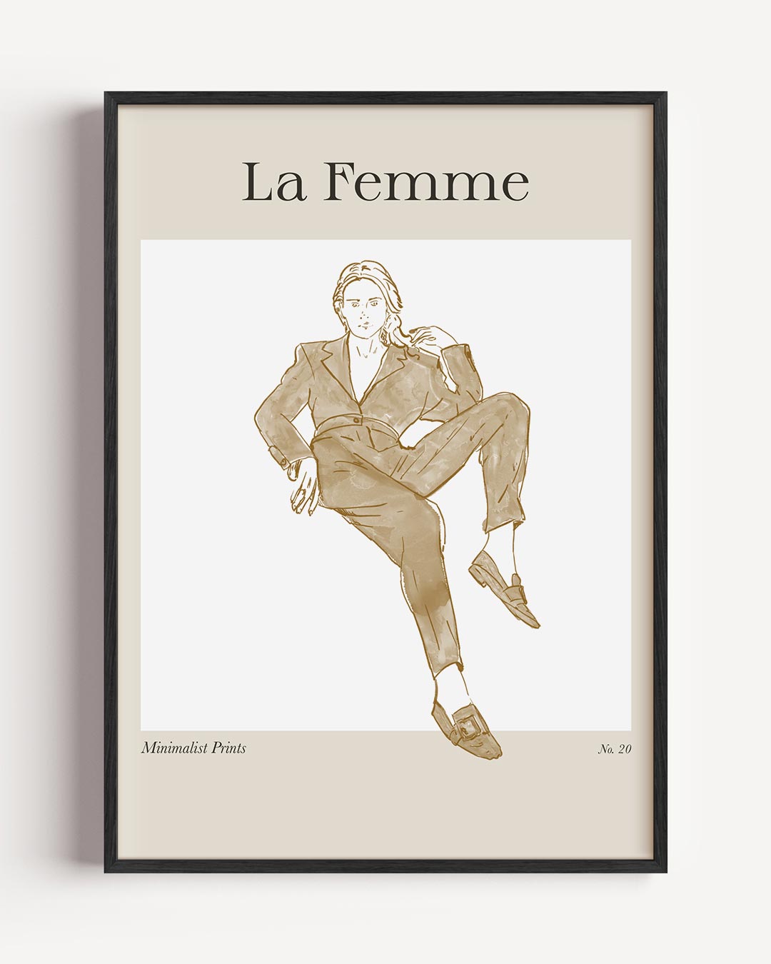 La Femme Minimalistische – vrouwelijk portret poster als wanddecoratie