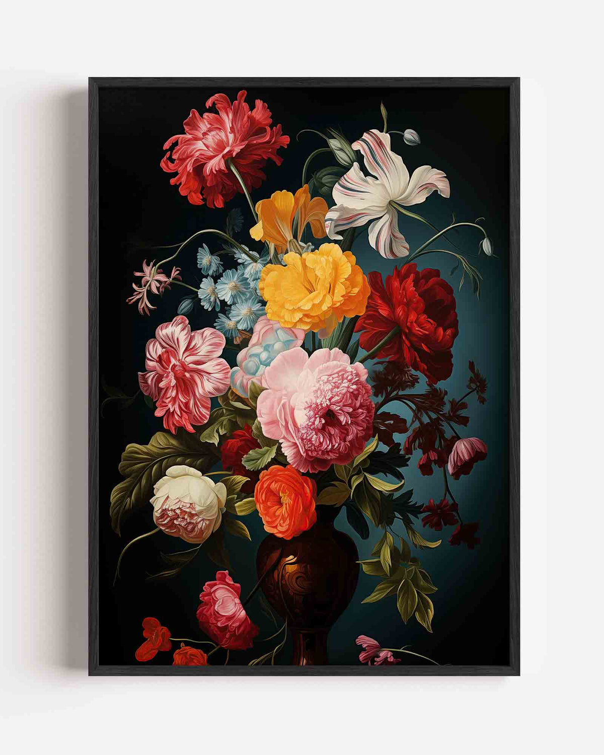 Bloemen in vaas – botanische portret poster als wanddecoratie
