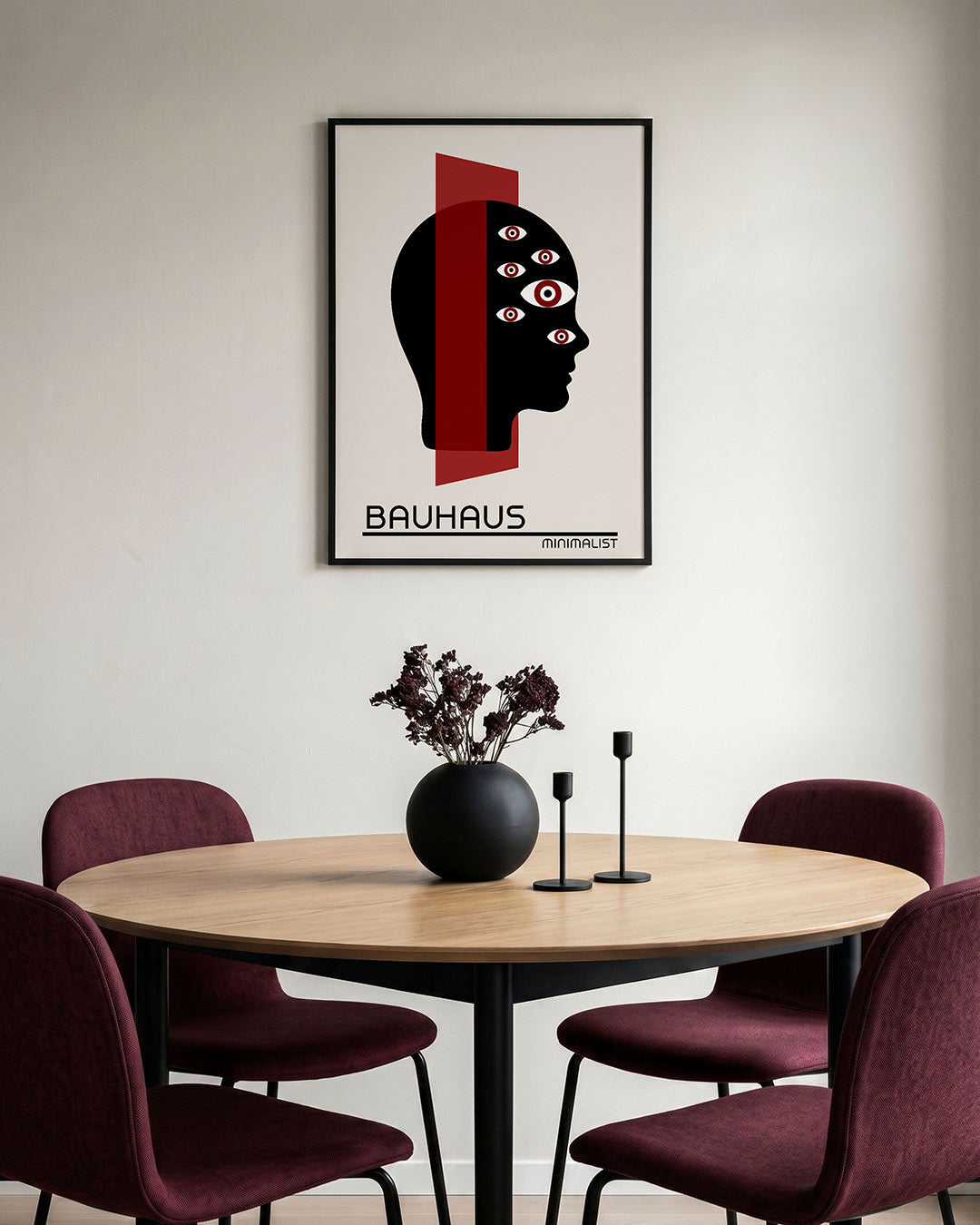 Vormen en vlaken – staande Bauhaus poster voor aan de muur