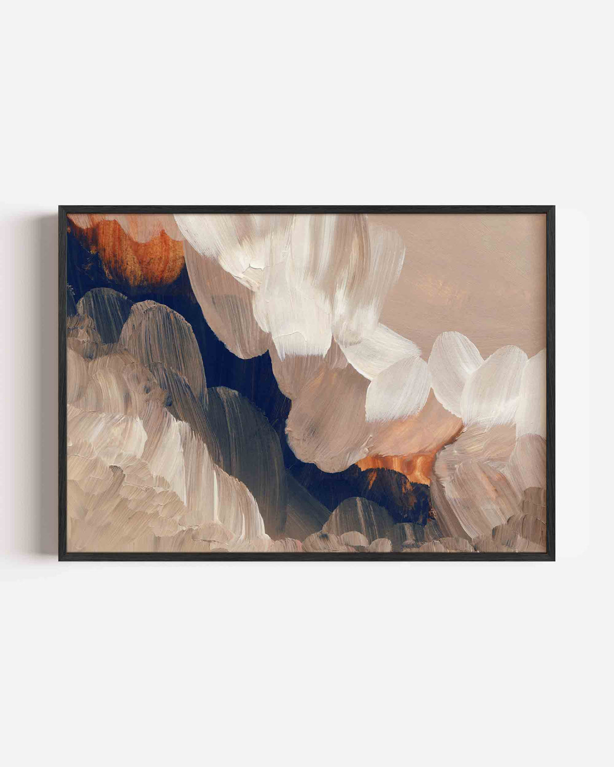 Abstracte penseelstreken – schilderkunst landscape poster als wanddecoratie
