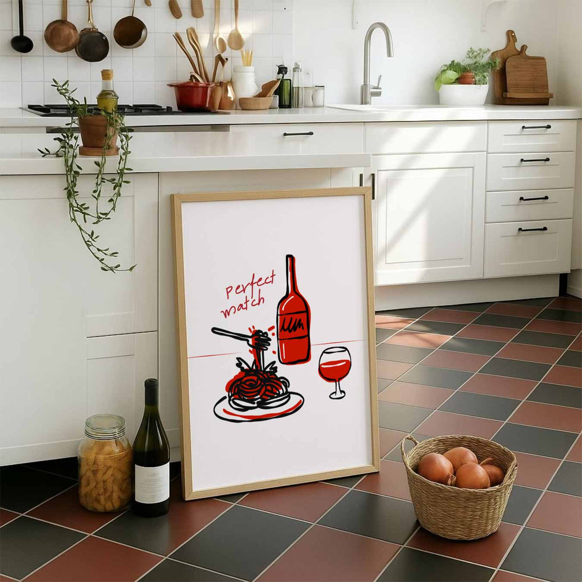 Perfect Match – staande muurposter voor keuken of eethoek