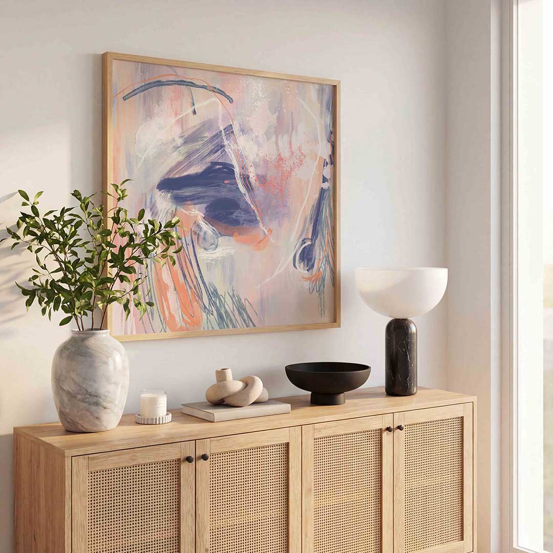 Abstracte vormen – illustratie poster in vierkant formaat