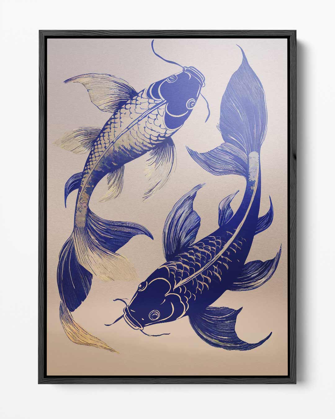 Opera d'arte Koi danzanti in gloria blu