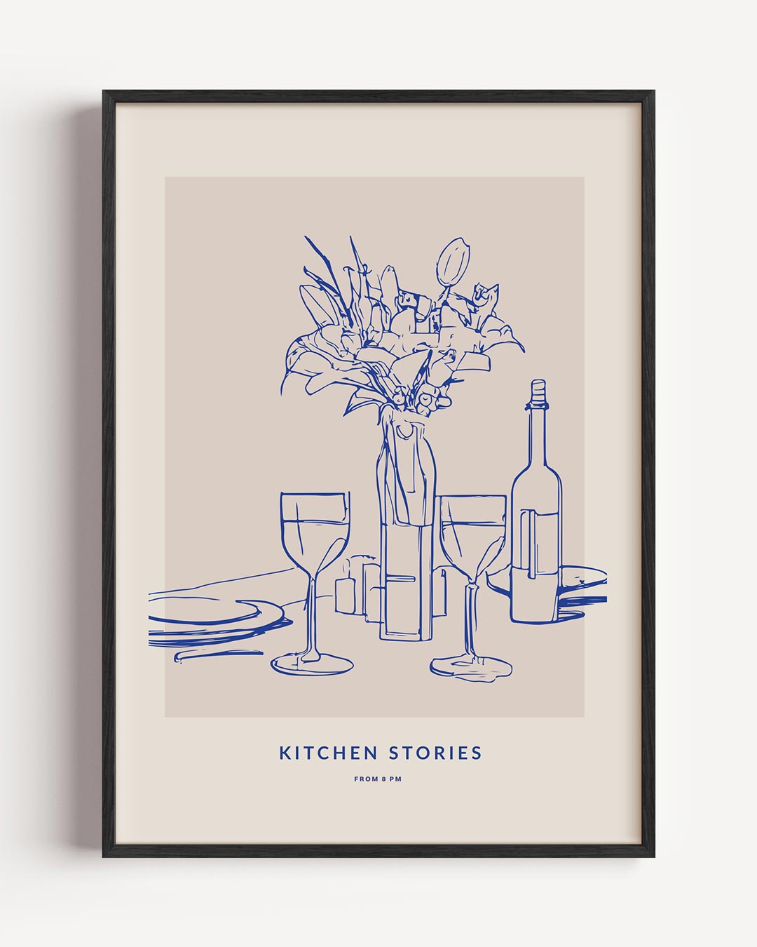 Elegante Avondsnack – keuken portret poster als wanddecoratie