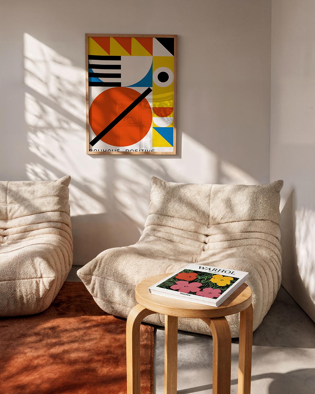 Vorm en kleur – geometrische Bauhaus poster in staand formaat