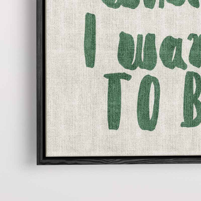 Inspirerende Wandtekst: "Exactly Where I Want to Be" – canvas wanddecoratie in portret formaat