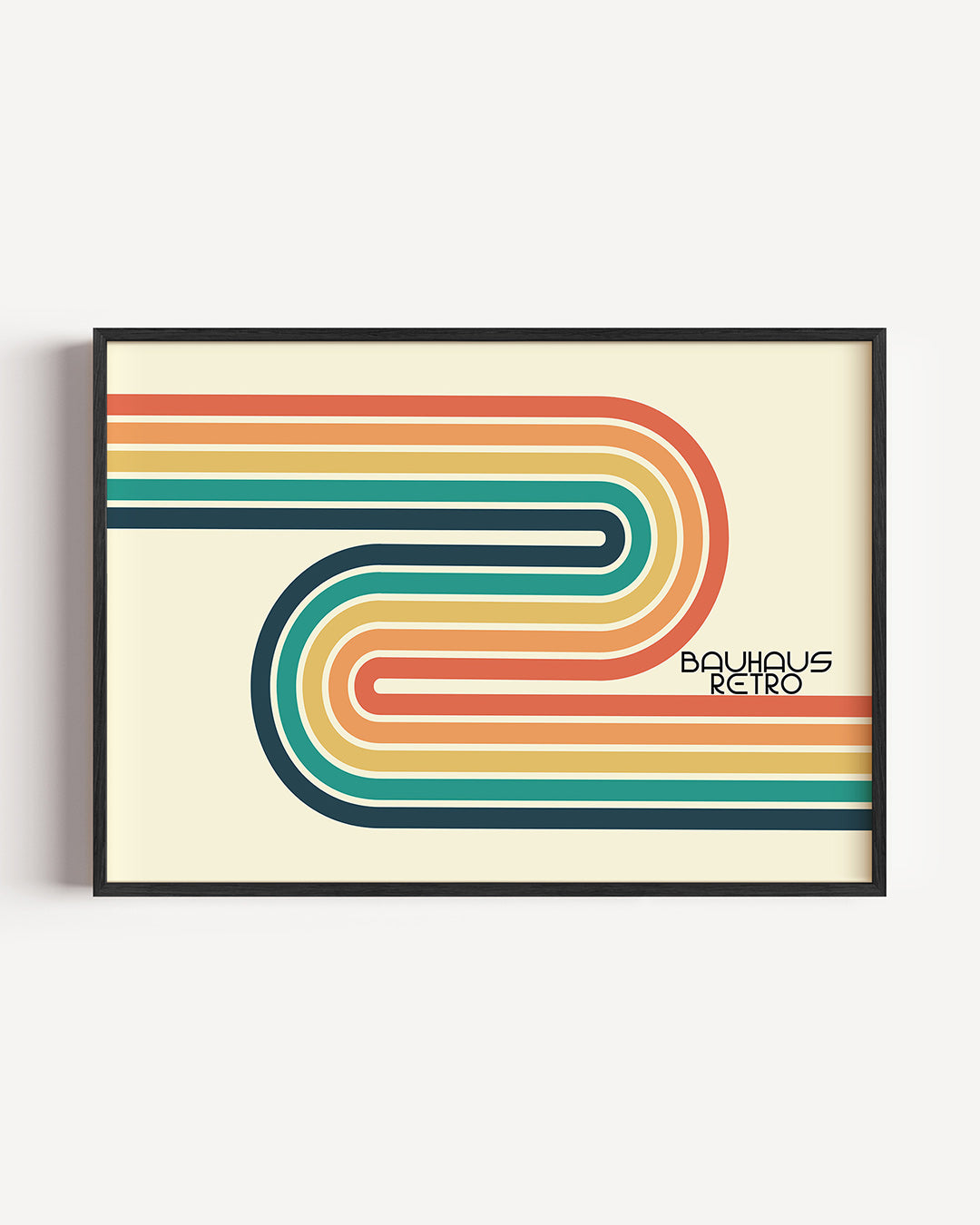 Abstracte – liggende Bauhaus poster als wanddecoratie