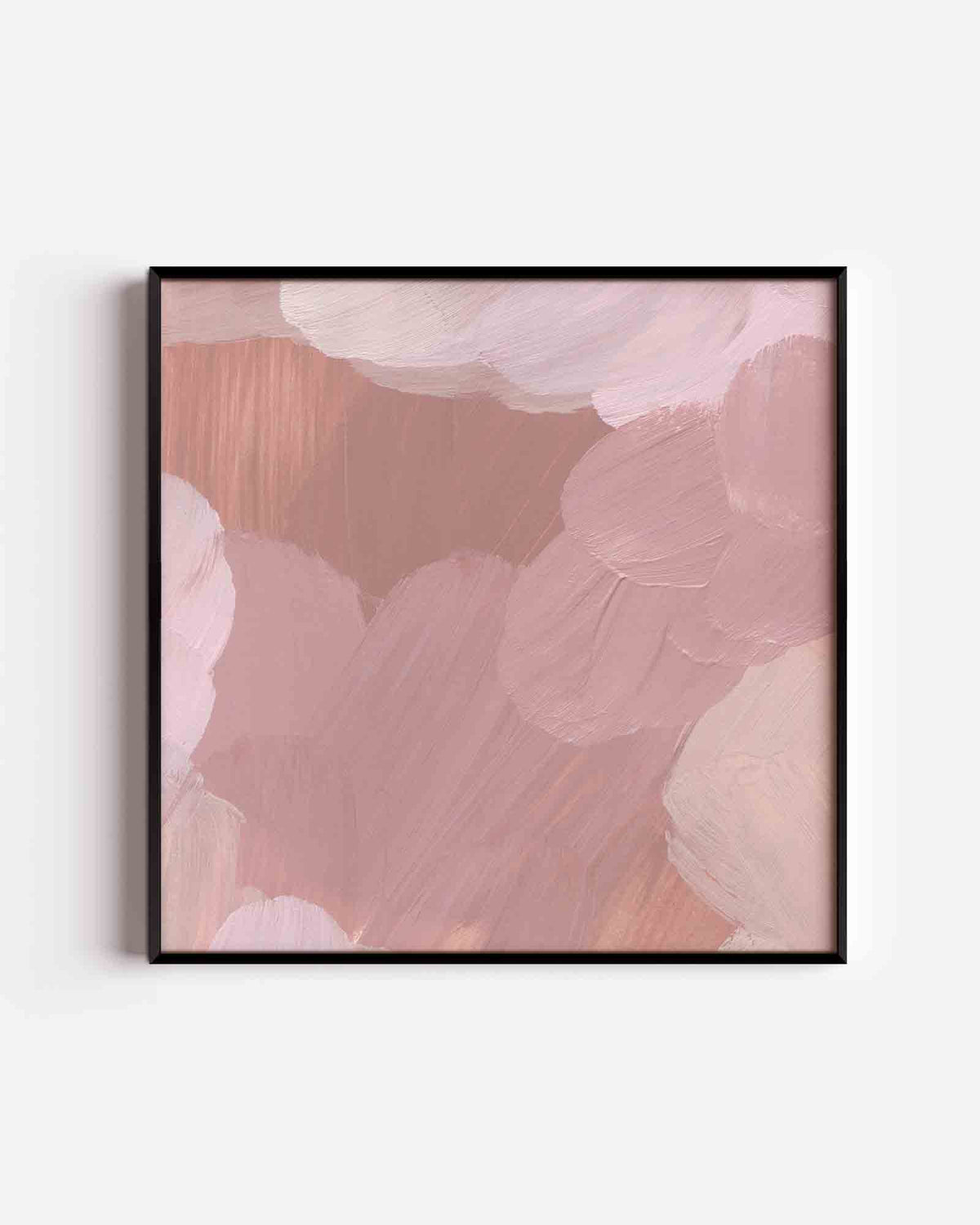 Abstracte roze vormen – schilderkunst vierkante poster als wanddecoratie