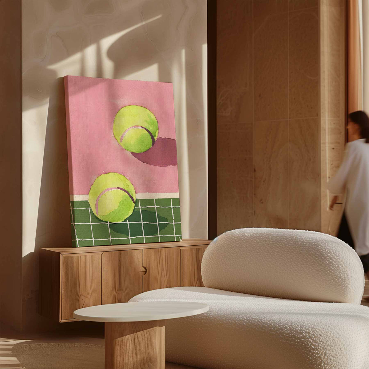 Tennis Dromen – staand kunstwerk voor modern interieur