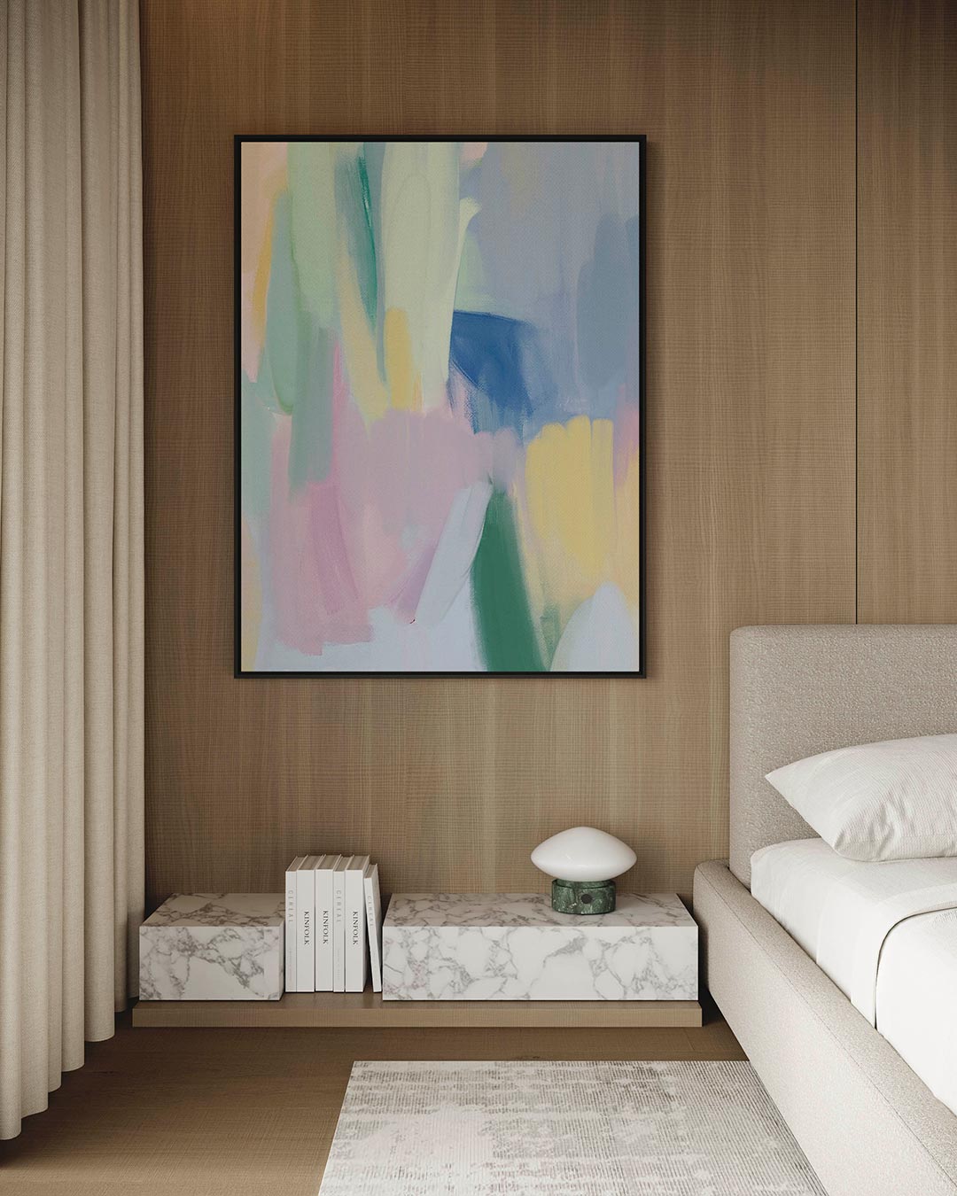 Kleurrijke vegen – staand wanddecoratie kunstwerk