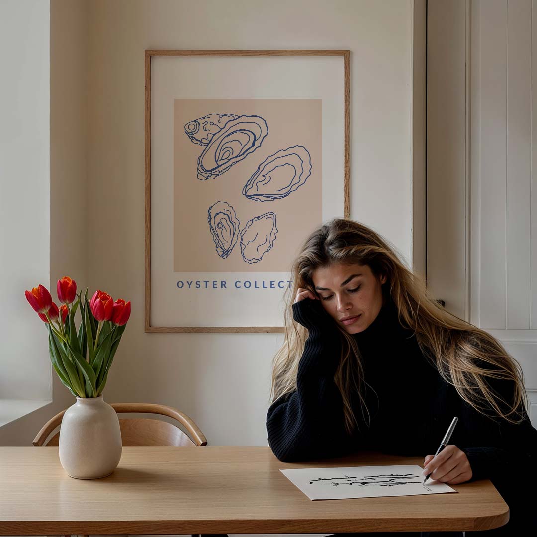 Stijlvolle Oyster Collectie – culinaire wandkunst als portret poster