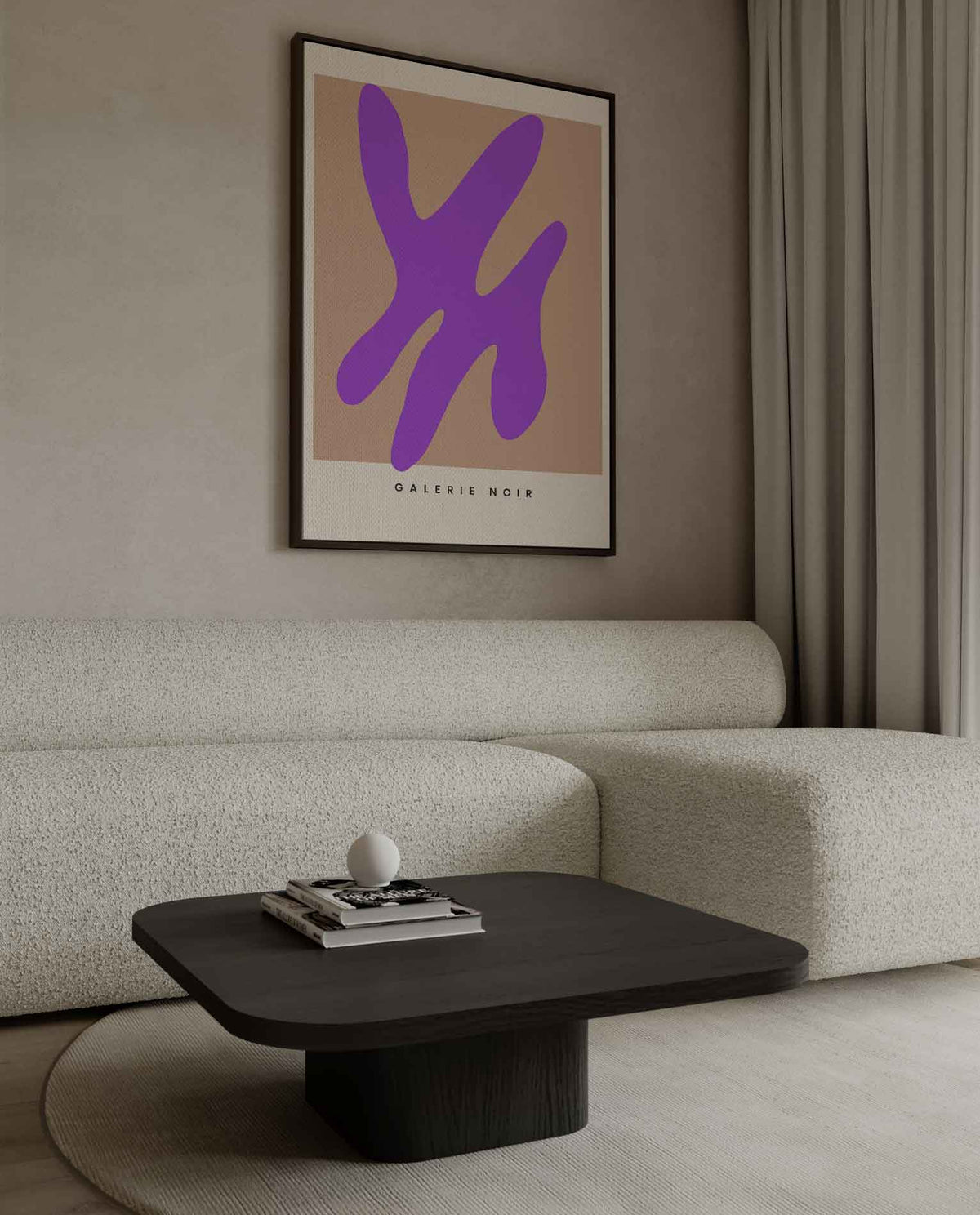 Vrolijke Paarse Abstractie – dibond kunstwerk als wanddecoratie