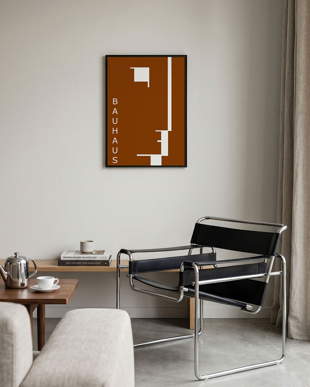 Vormen en lijnen – geometrische Bauhaus poster in staand formaat