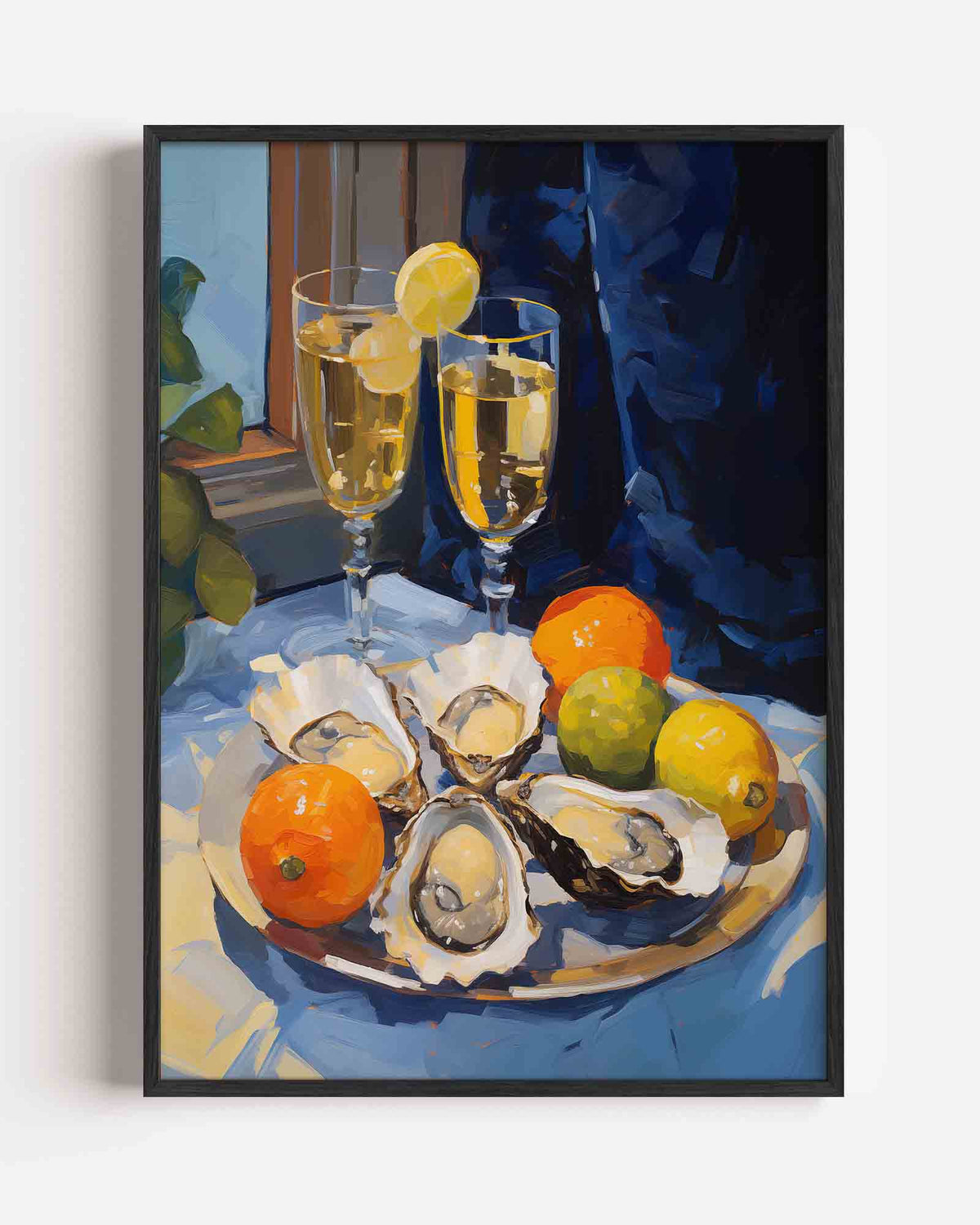 Oesters en citrus – botanische portret poster als wanddecoratie