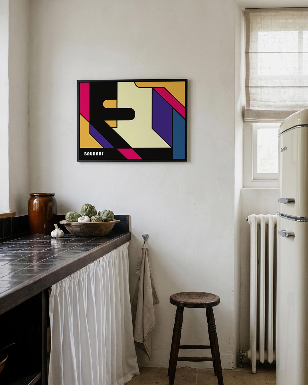 Vorm en kleur – geometrische poster in Bauhaus-stijl van WallArtistic