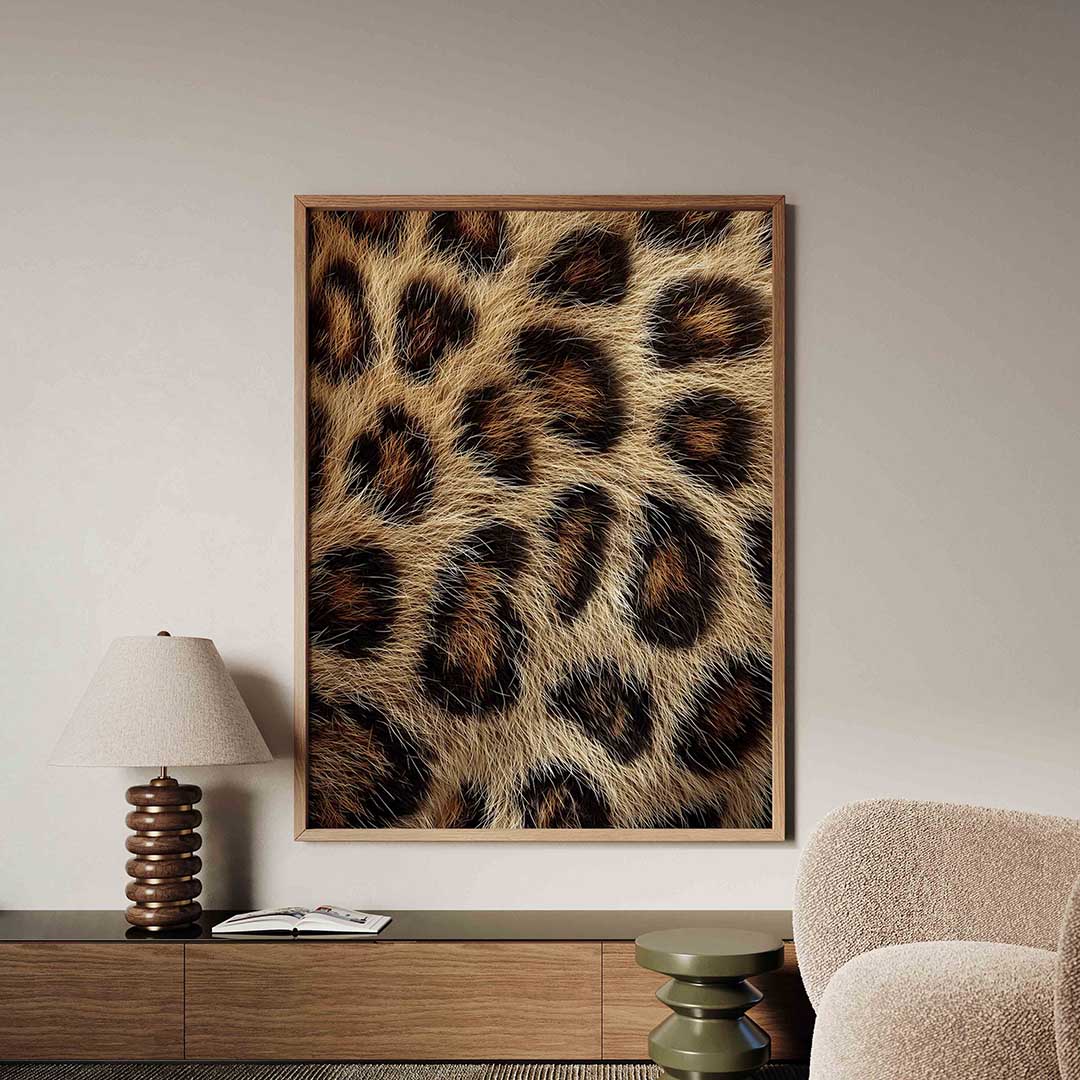 Luipaardprint – safari poster in staand formaat