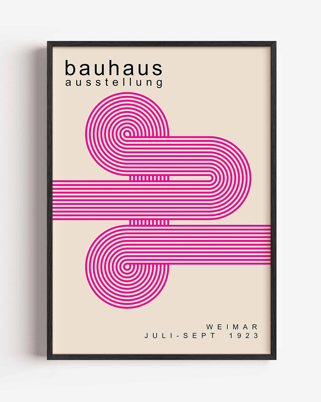 Lijnen en kleurvlakken – staande Bauhaus poster als wanddecoratie