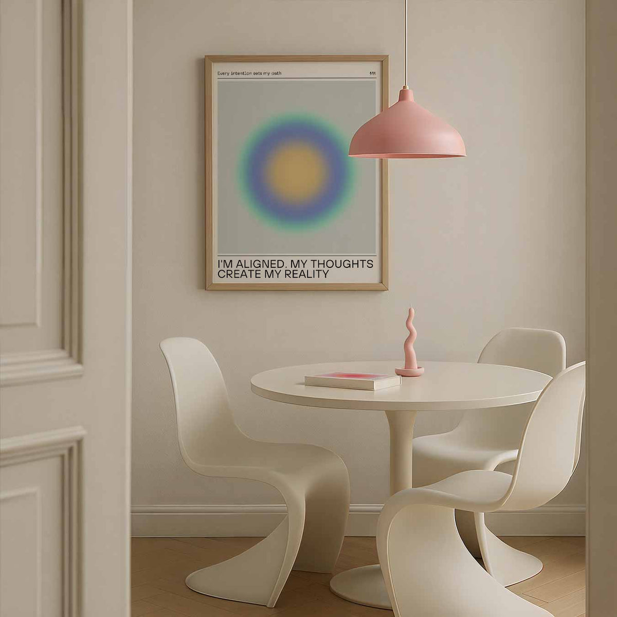 Positieve Intenties – rustgevende wandkunst als portret poster