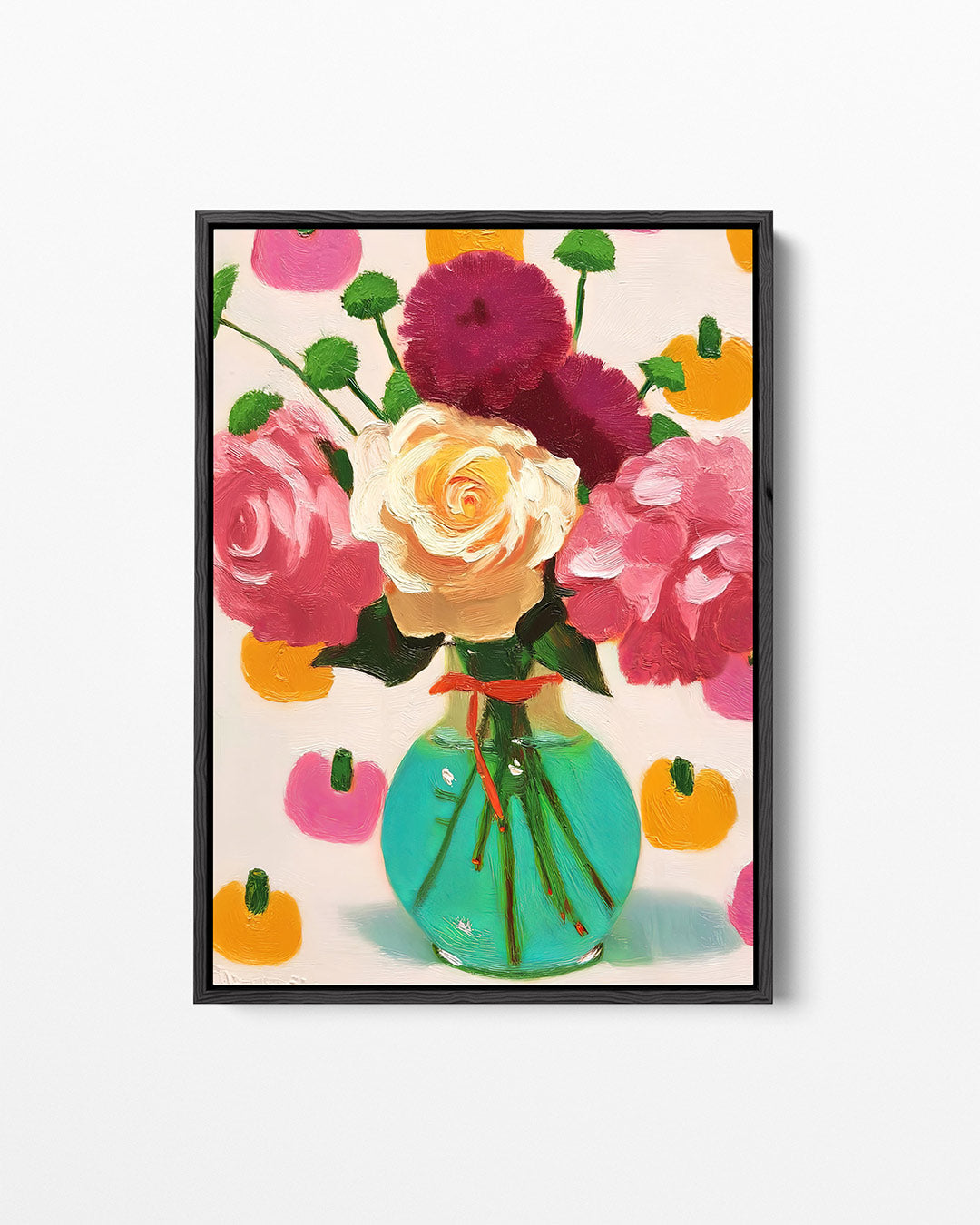 Bloemrijke kleurenexplosie – staand wanddecoratie kunstwerk