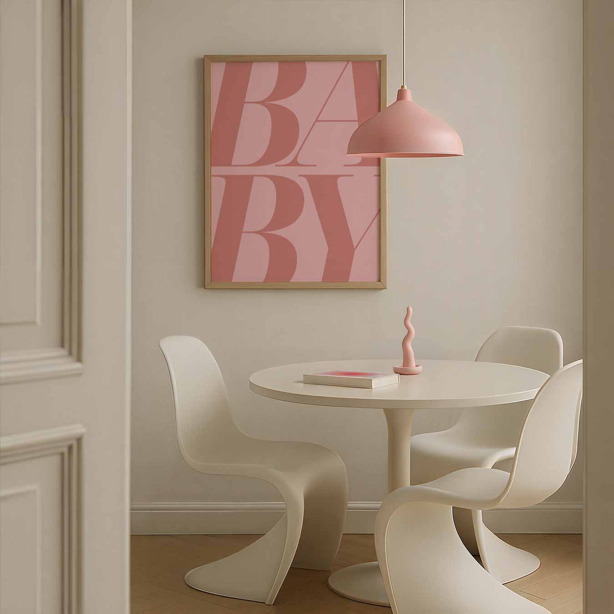 Stijlvolle Baby Typografie – Streetart wandkunst als portret poster