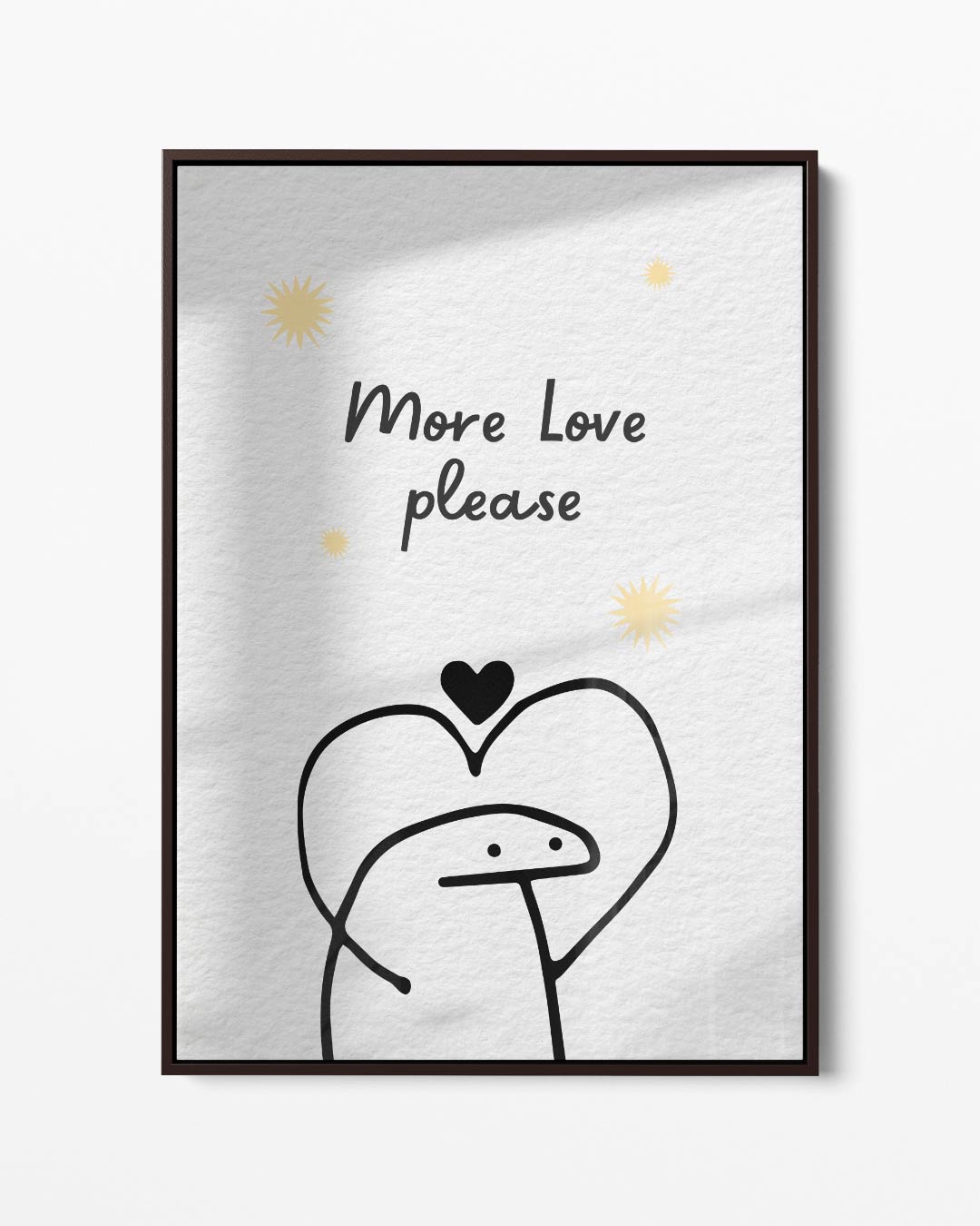 More Love Please – portret kunstwerk als wanddecoratie