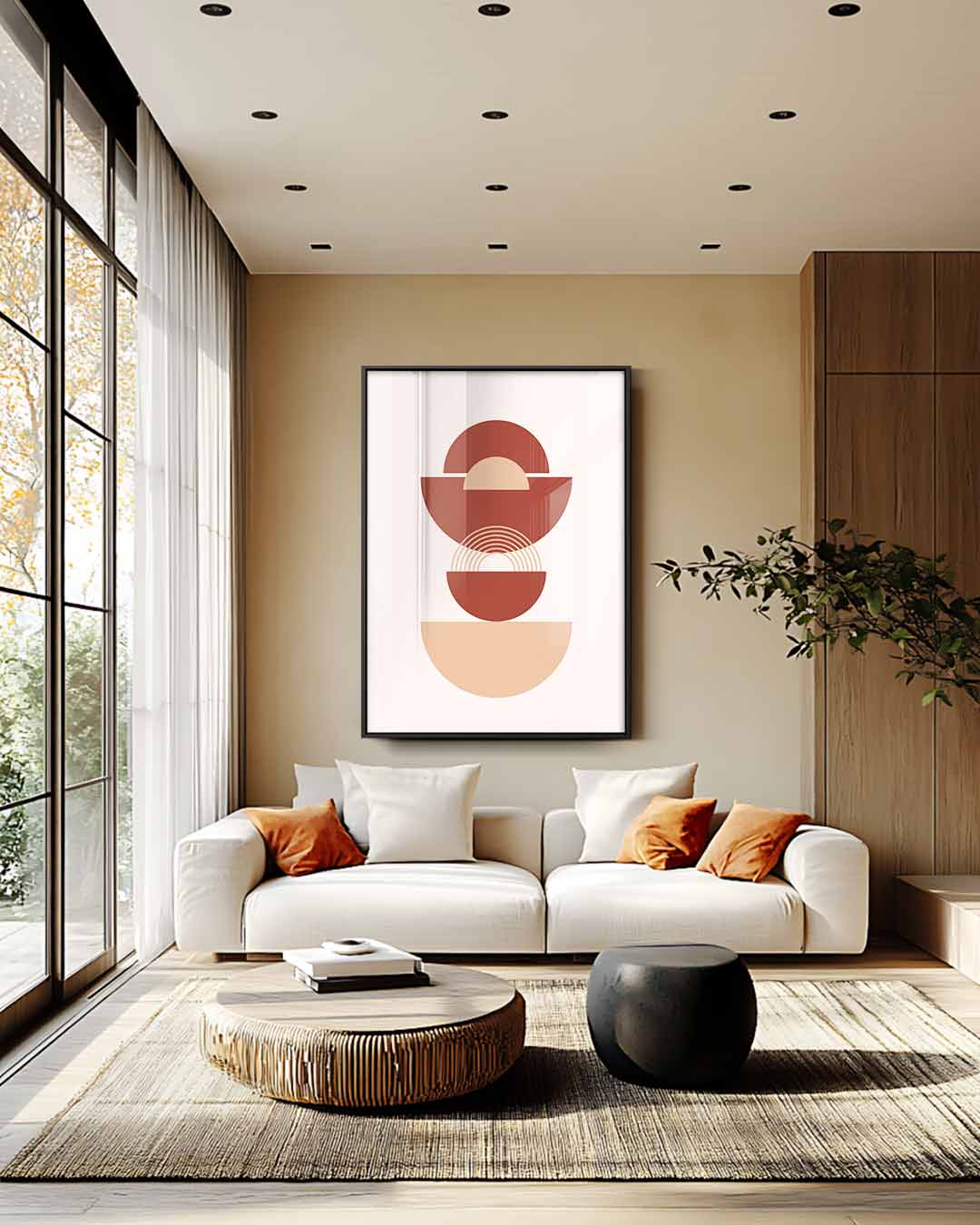 Abstracte Harmonie – canvas wanddecoratie in portret formaat