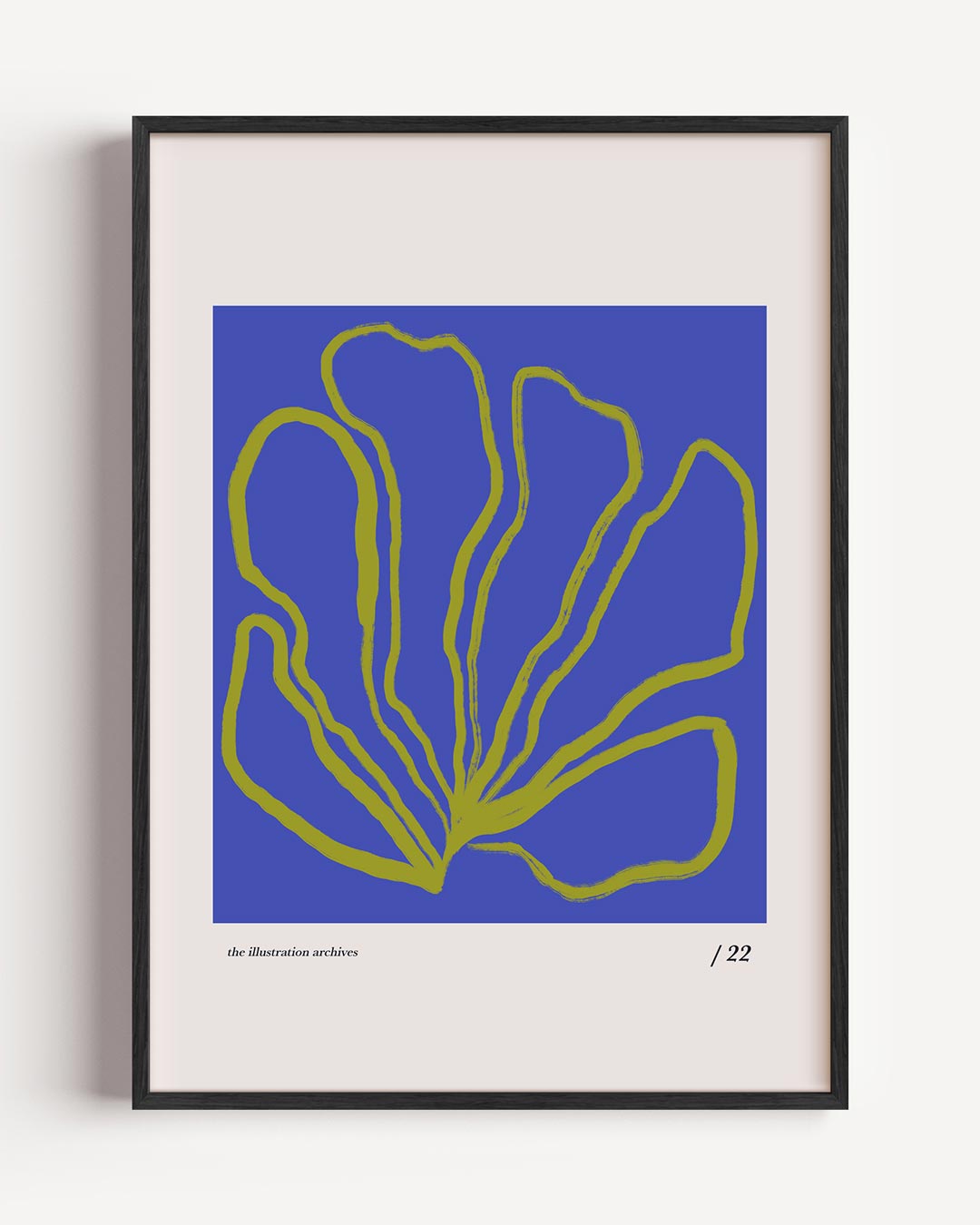 Abstracte Elegantie Bloem – bloemen portret poster als wanddecoratie