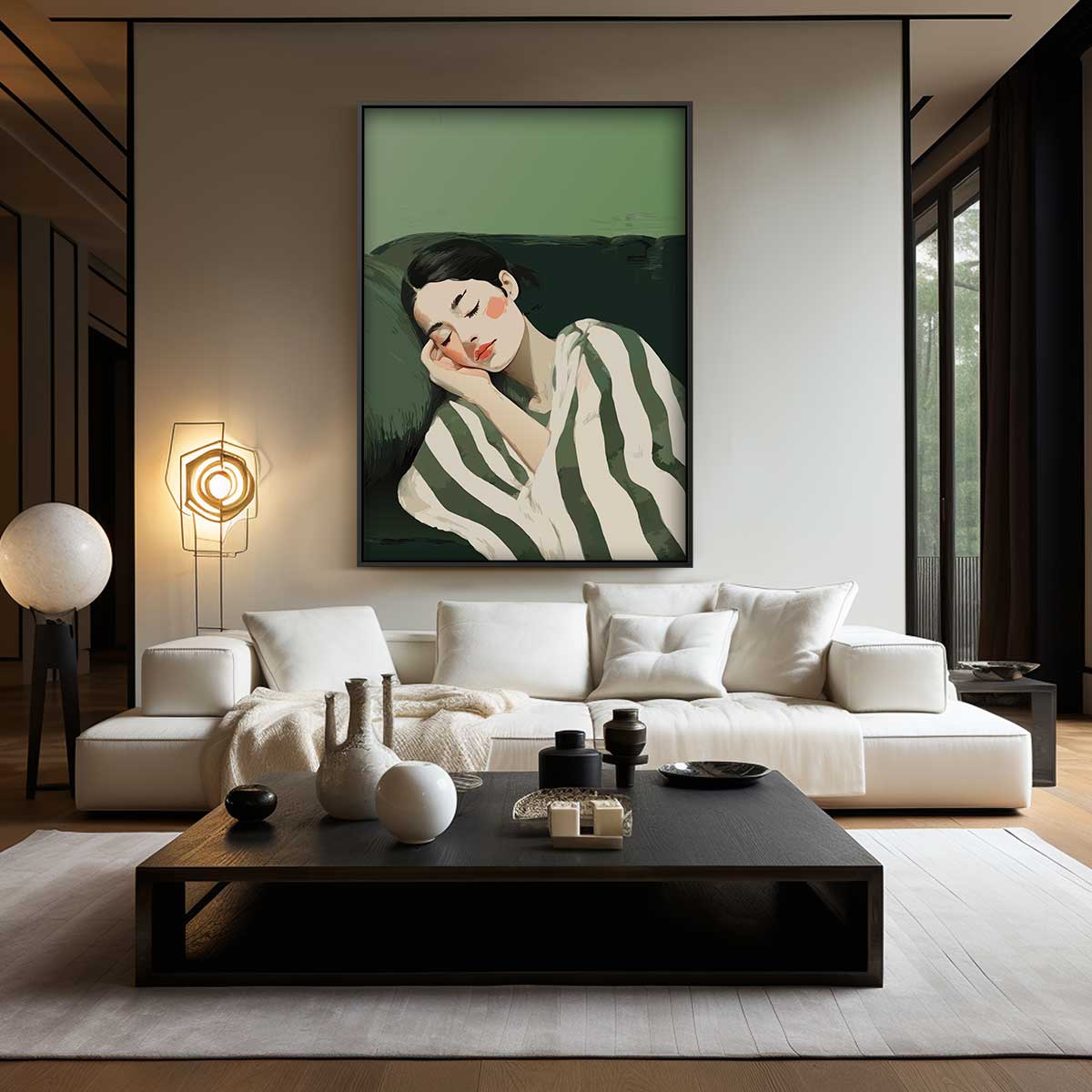 Slapende Schoonheid – plexiglas wanddecoratie in portret formaat