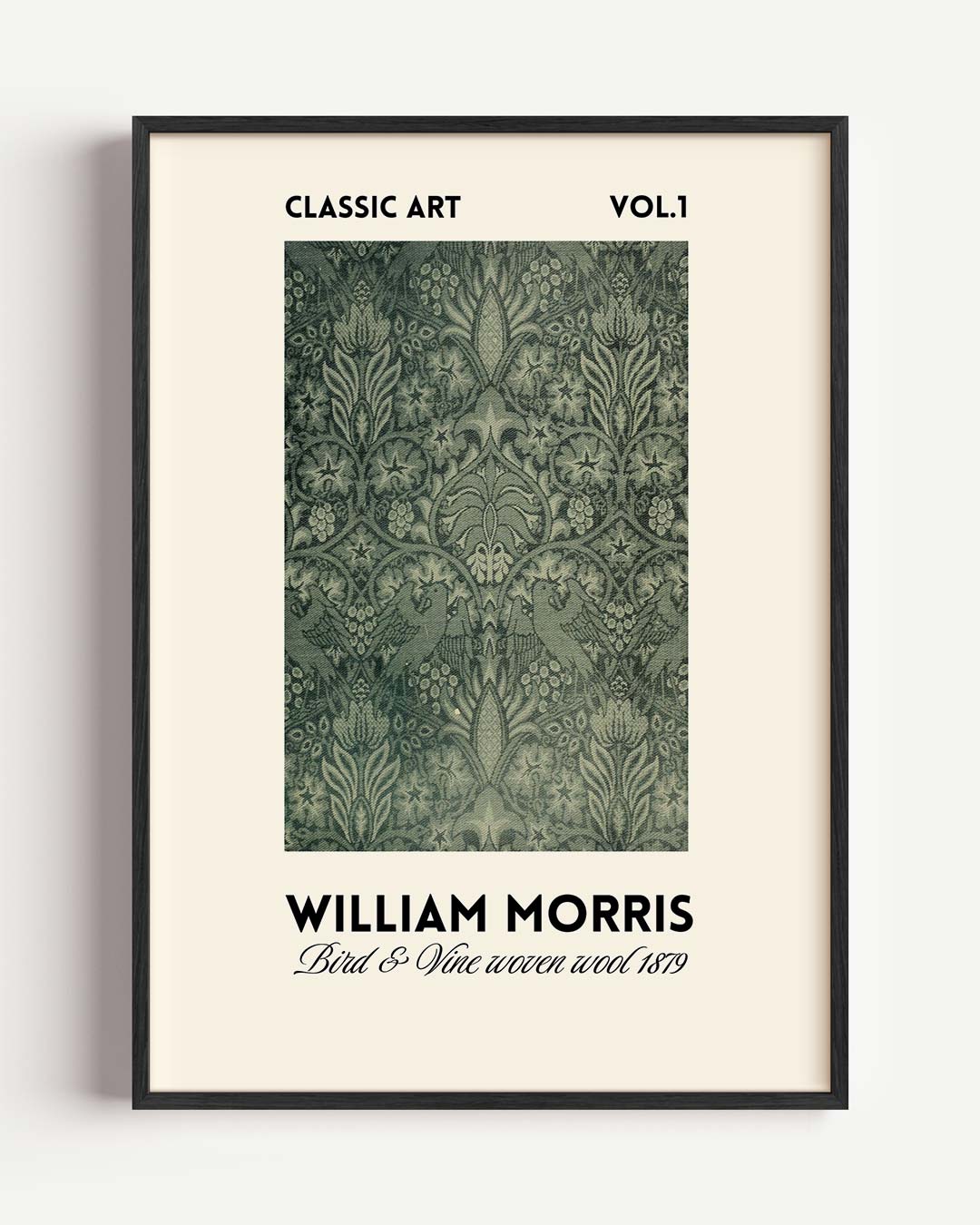 William Morris Bird & Vine Woven 1879 Poster II – William Morris portret poster als wanddecoratie