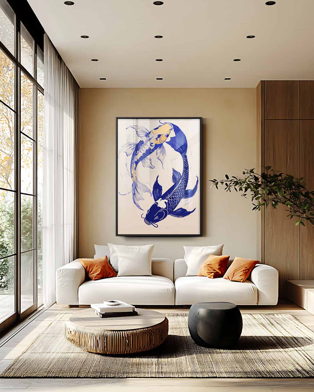 Koi Vissen Dans – modern portret kunstwerk van WallArtistic