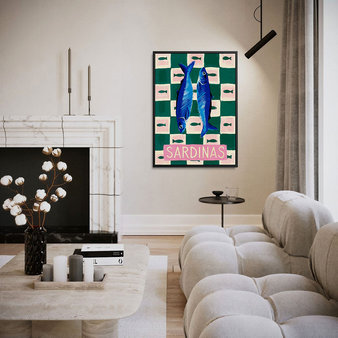Vrolijke vissen – moderne staande wandkunst