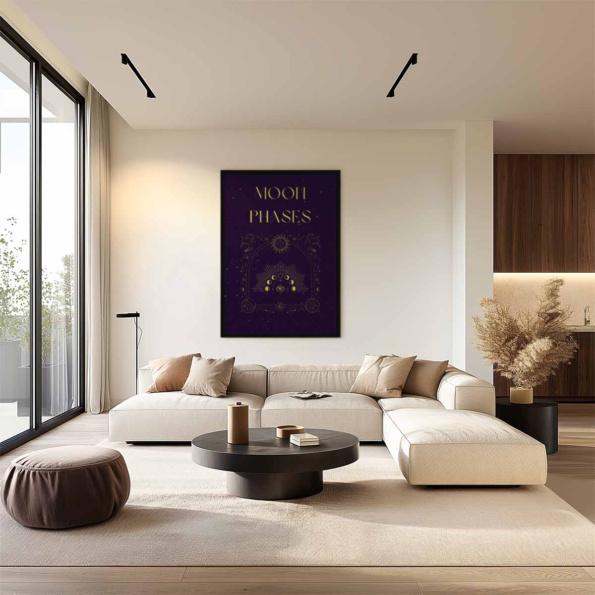 Magische Maanfasen – modern portret kunstwerk van WallArtistic