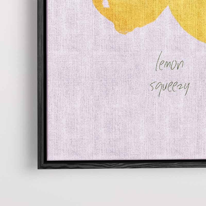 Easy Peasy Lemon Squeezy – modern portret kunstwerk van WallArtistic
