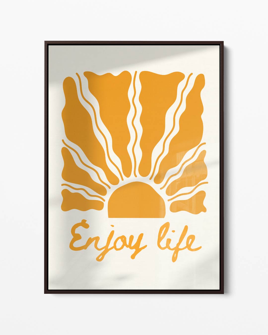 Stralende Zon 'Enjoy Life' Kunstwerk – portret kunstwerk als wanddecoratie