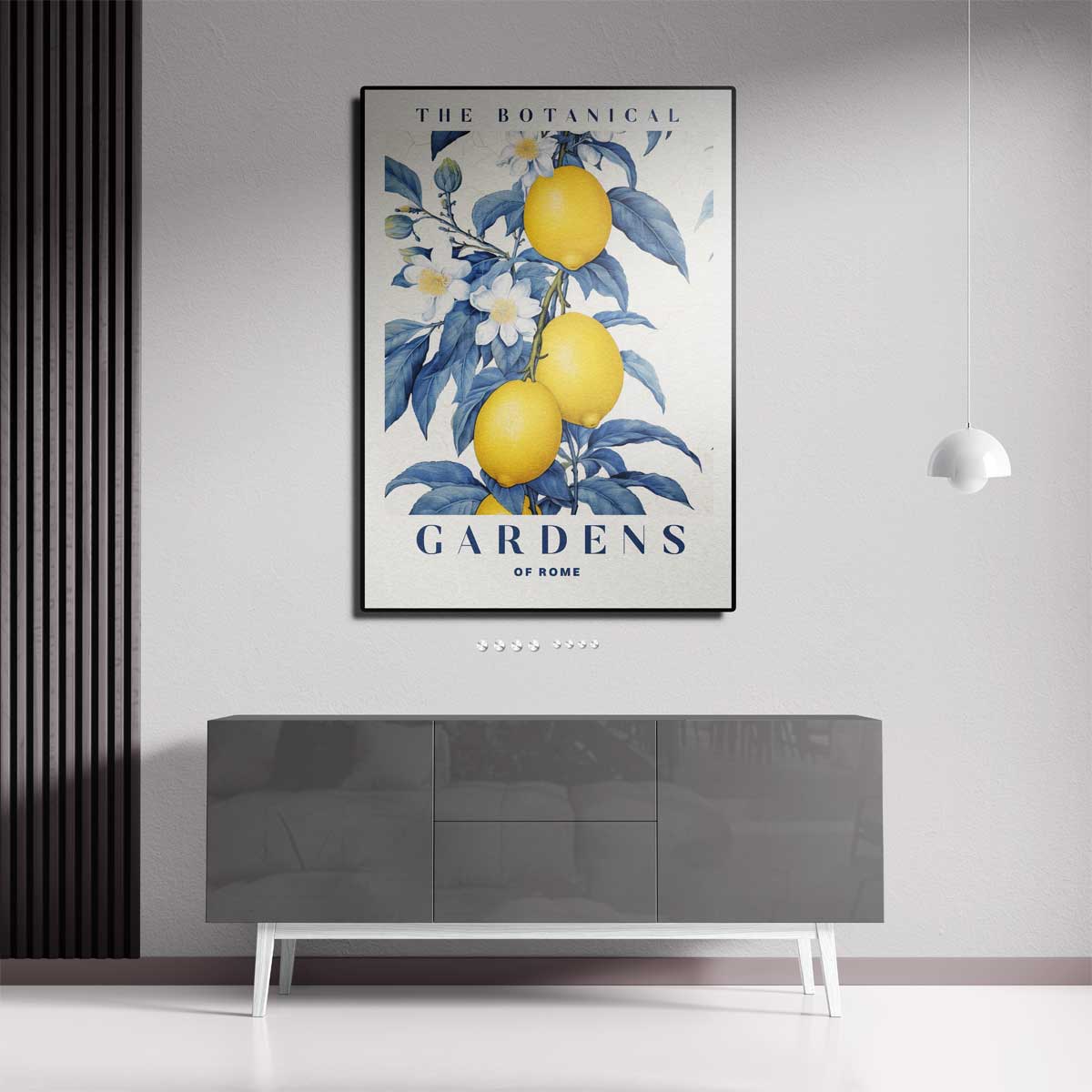 Botanische Tuinen van Rome Poster – canvas kunstwerk als wanddecoratie