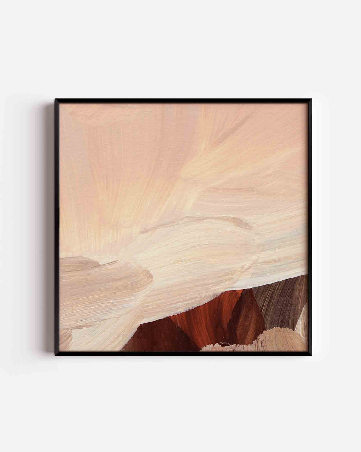 Abstracte penseelstreken – schilderkunst vierkante poster als wanddecoratie