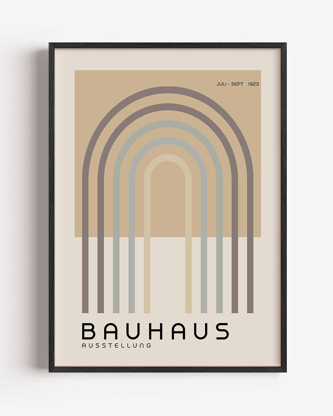 Vorm en balans – staande Bauhaus poster als wanddecoratie