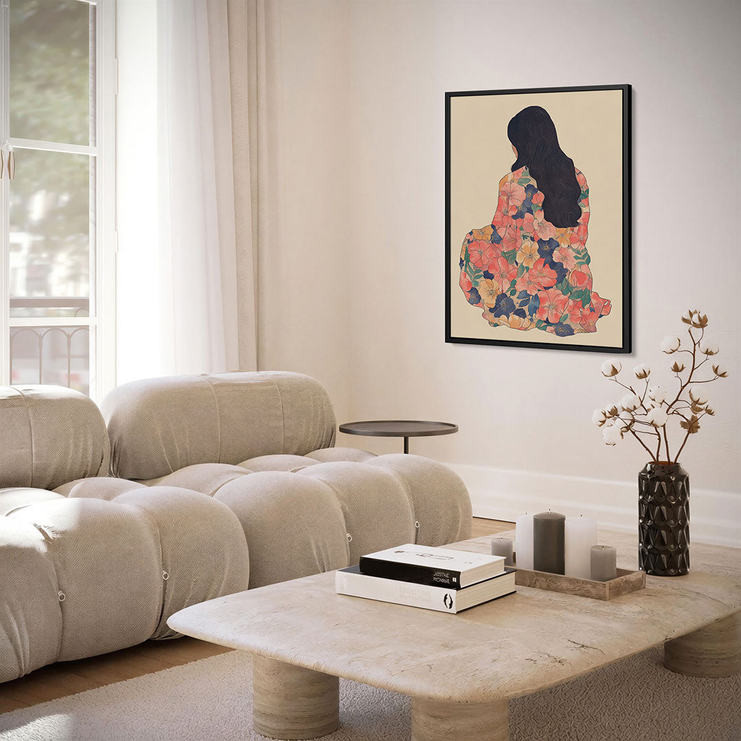 Bloemenfiguur – staand wanddecoratie kunstwerk