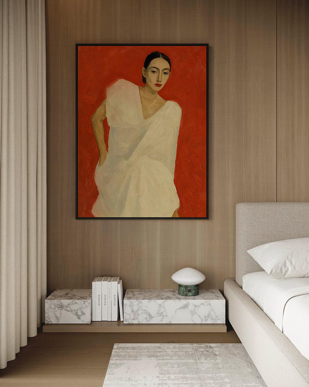 Vrouwelijk portret – staand wanddecoratie kunstwerk
