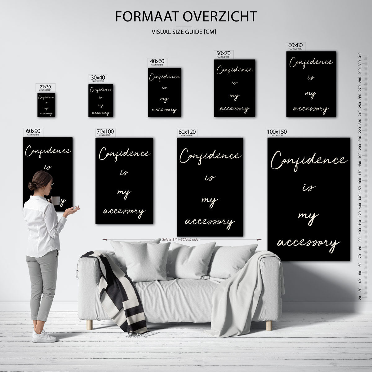 Abstracte – staande muurposter in Pop Art stijl