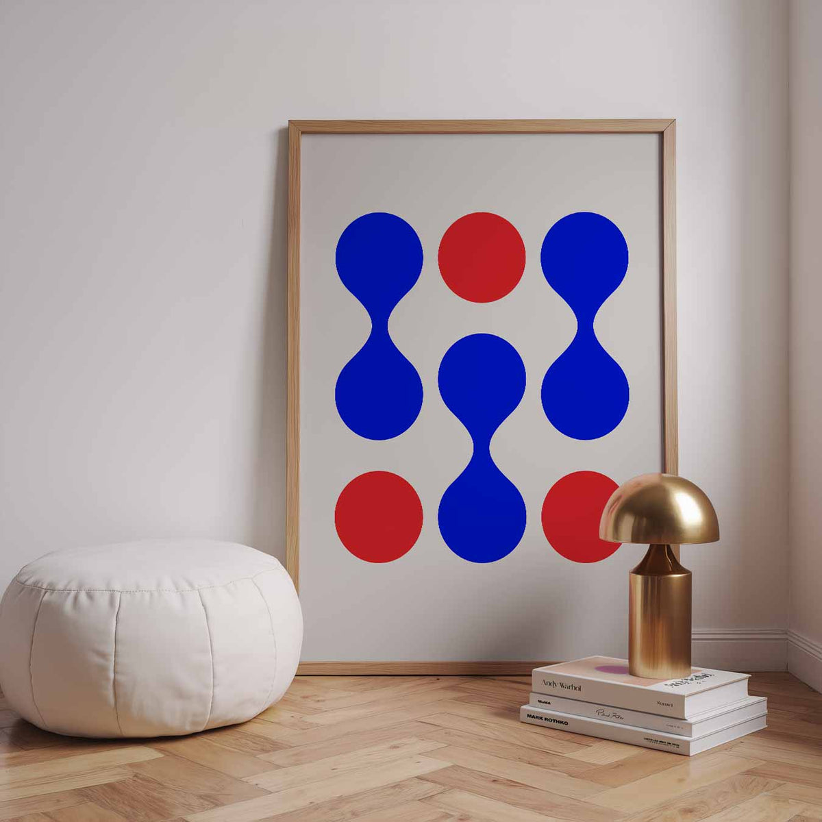 Abstracte Moderne Cirkelpatronen – dieren poster in staand formaat