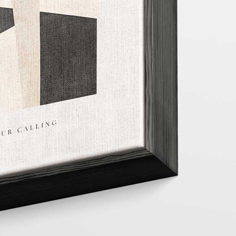 Vind je Roeping – kunstwerk met zwarte baklijst