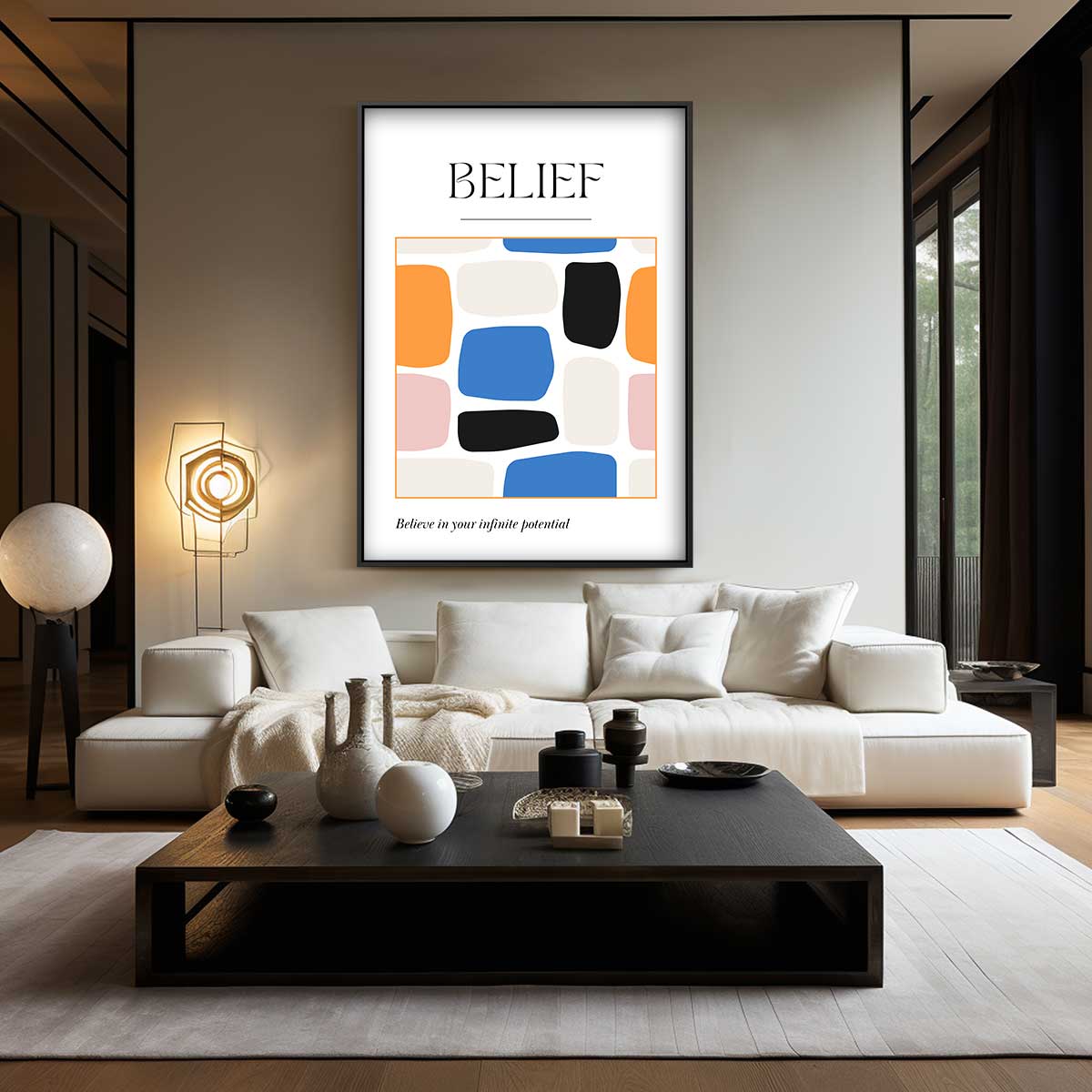 Eindeloze Potentie – dibond wanddecoratie in staand formaat