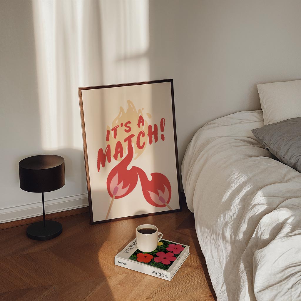 It's a Match! – staande zomer wanddecoratie van WallArtistic