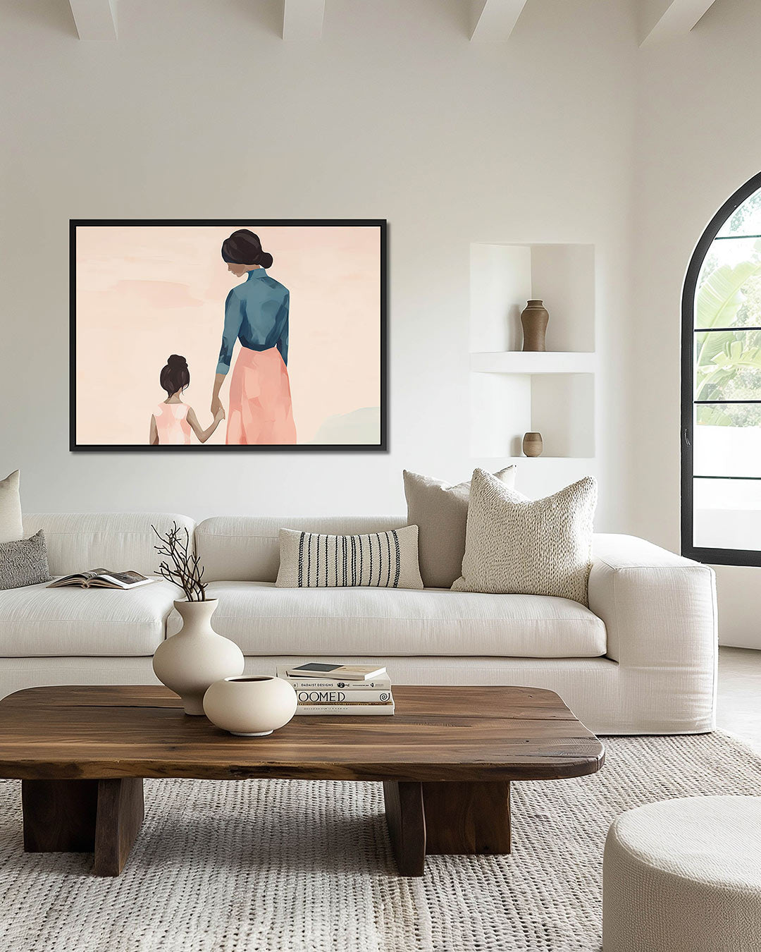 Moeder en kind – wanddecoratie in interieur