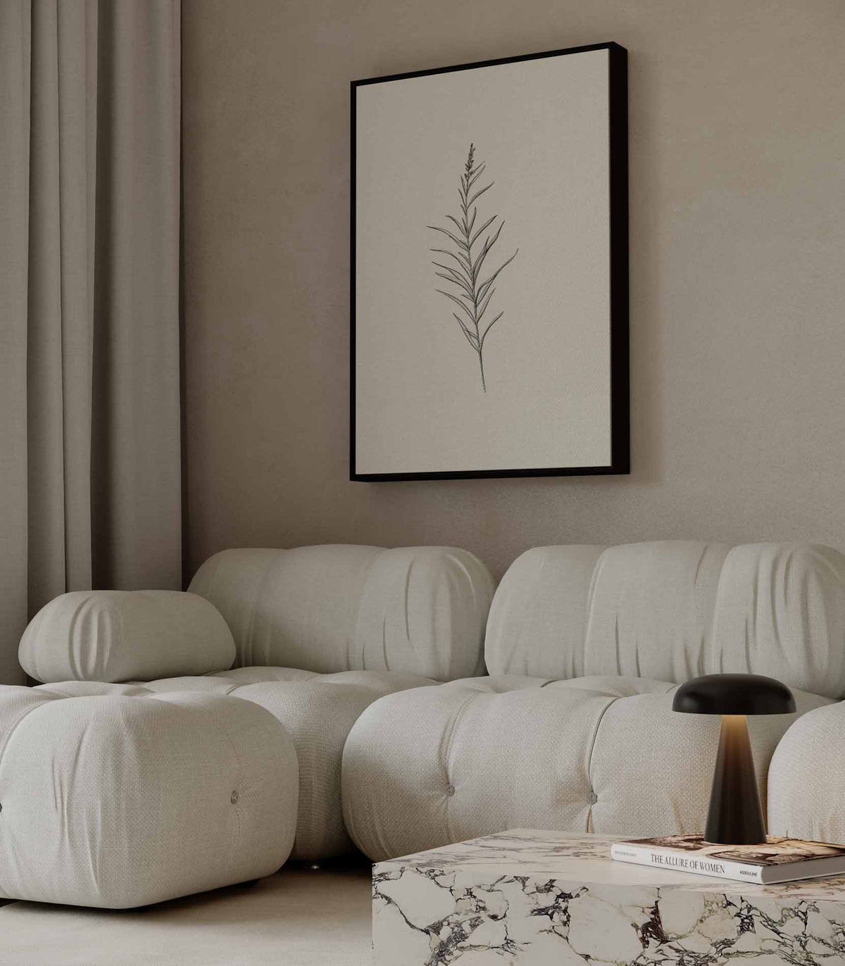 Minimalistisch Botanisch – plexiglas wanddecoratie in portret formaat