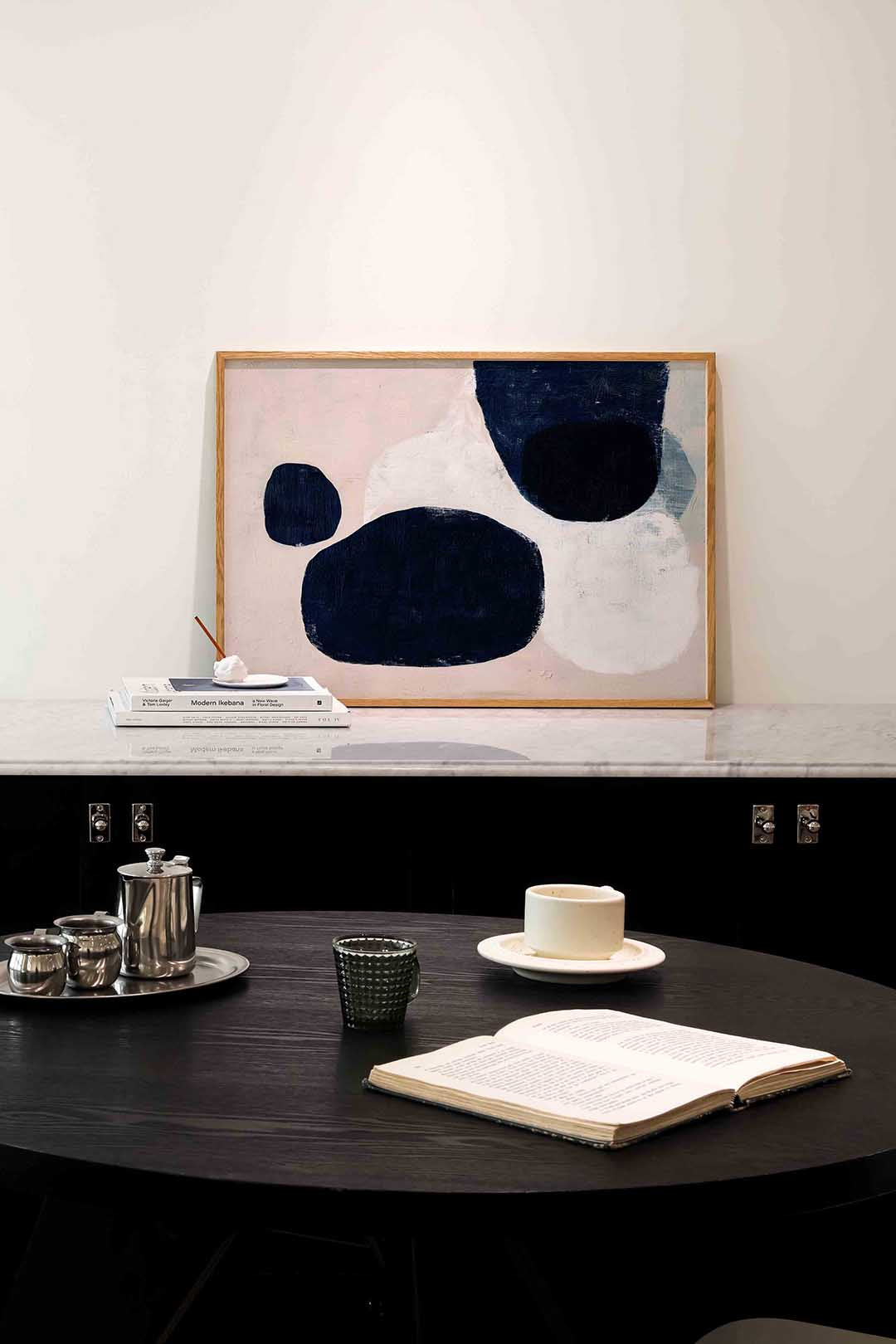 Abstracte vormen – abstracte poster in liggend formaat